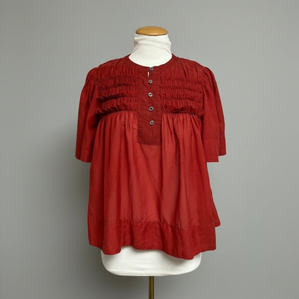 Sea New York brick red Nomi blouse, size S